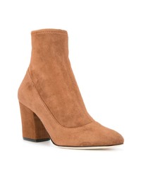Табачные замшевые ботильоны от Sergio Rossi