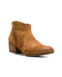 Табачные замшевые ботильоны от Pantanetti