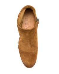 Табачные замшевые ботильоны от Pantanetti