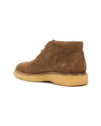 Табачные замшевые ботинки дезерты от Tod's