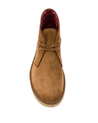 Табачные замшевые ботинки дезерты от Saint Laurent