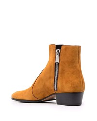 Мужские табачные замшевые ботинки челси от Balmain