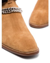 Мужские табачные замшевые ботинки челси от Amiri