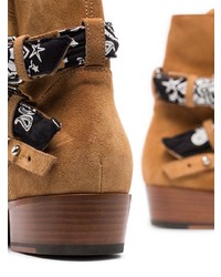 Мужские табачные замшевые ботинки челси от Amiri