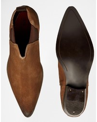 Мужские табачные замшевые ботинки челси от Asos
