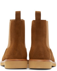 Мужские табачные замшевые ботинки челси от A.P.C.