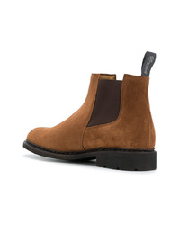 Мужские табачные замшевые ботинки челси от Paraboot