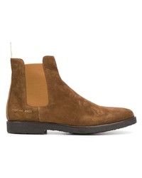 Мужские табачные замшевые ботинки челси от Common Projects