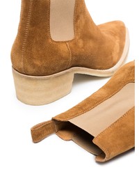 Мужские табачные замшевые ботинки челси от Amiri