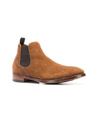 Мужские табачные замшевые ботинки челси от Officine Creative