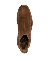 Мужские табачные замшевые ботинки челси от Officine Creative