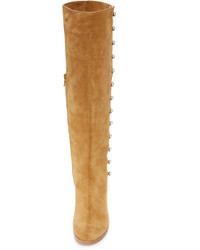 Женские табачные замшевые ботинки от Maison Margiela