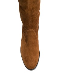 Табачные замшевые ботфорты от Parallèle