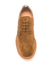 Табачные замшевые броги от Officine Creative