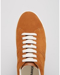 Мужские табачные замшевые кеды от Boss Orange