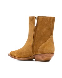 Женские табачные замшевые ковбойские сапоги от IRO