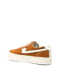 Мужские табачные замшевые низкие кеды от Stepney Workers Club