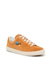 Мужские табачные замшевые низкие кеды от Paul Smith