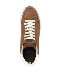 Мужские табачные замшевые низкие кеды от Officine Creative