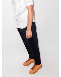 Мужские табачные замшевые низкие кеды от Alexander McQueen