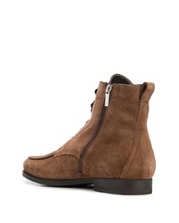 Мужские табачные замшевые повседневные ботинки от Santoni