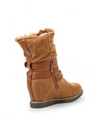 Табачные замшевые полусапоги от Chic &amp; Swag