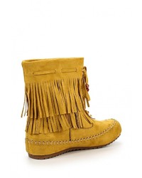 Табачные замшевые полусапоги от Moda Alice