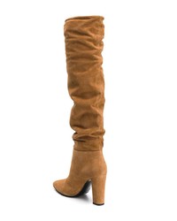 Табачные замшевые сапоги от Alberto Gozzi