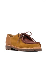 Табачные замшевые туфли дерби от YMC