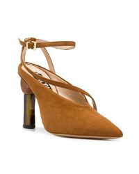 Табачные замшевые туфли от Jacquemus