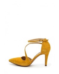 Табачные замшевые туфли от Tamaris