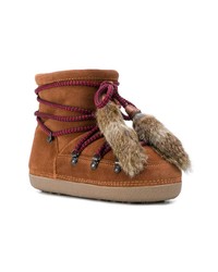 Женские табачные зимние ботинки от Dsquared2