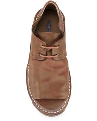 Женские табачные кожаные босоножки от Marsèll