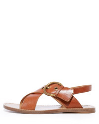 Женские табачные кожаные босоножки от Marc Jacobs