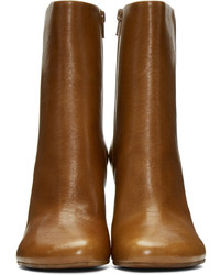 Табачные кожаные ботильоны от Vetements