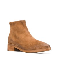 Табачные кожаные ботильоны от Marsèll