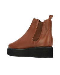 Табачные кожаные ботильоны от Minimarket