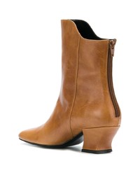 Табачные кожаные ботильоны от Dorateymur