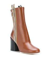 Табачные кожаные ботильоны от Marco De Vincenzo
