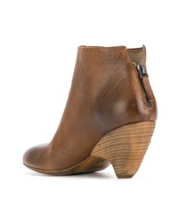 Табачные кожаные ботильоны от Marsèll