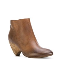 Табачные кожаные ботильоны от Marsèll