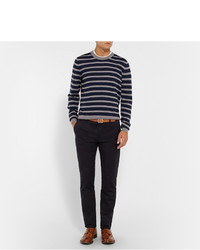 Табачные кожаные ботинки броги от Officine Creative