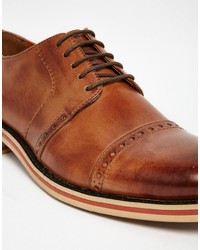 Табачные кожаные ботинки броги от Frank Wright