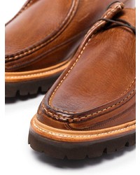 Табачные кожаные ботинки дезерты от Grenson