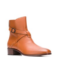 Мужские табачные кожаные ботинки челси от Bottega Veneta