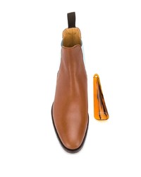 Мужские табачные кожаные ботинки челси от Scarosso