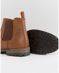 Мужские табачные кожаные ботинки челси от Red Tape