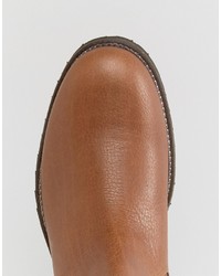 Мужские табачные кожаные ботинки челси от Red Tape