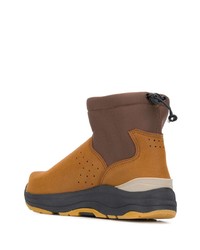 Мужские табачные кожаные ботинки челси от Suicoke