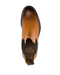 Мужские табачные кожаные ботинки челси от Doucal's